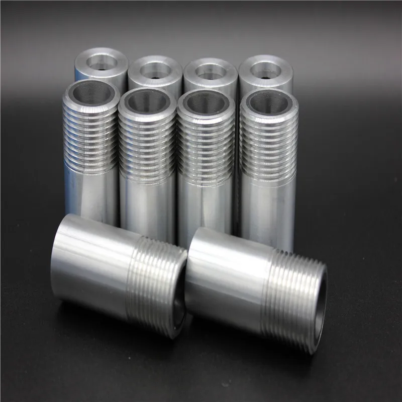 High pressure boron carbide gun screw thread nozzle