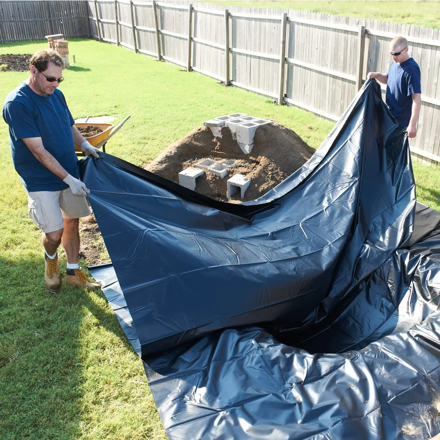  OBOR Black Pre-Cut HDPE skins for small fish Koi Streams fountains garden waterfall pond liner