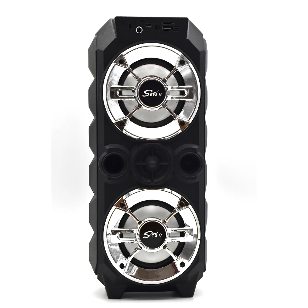 Мульти-функциональный беспроводной динамик с USB ZQS-4237 двойной цвет, в ассортименте 4 дюйма гальваническим Рог кольцо с ярким светом портативный динамик