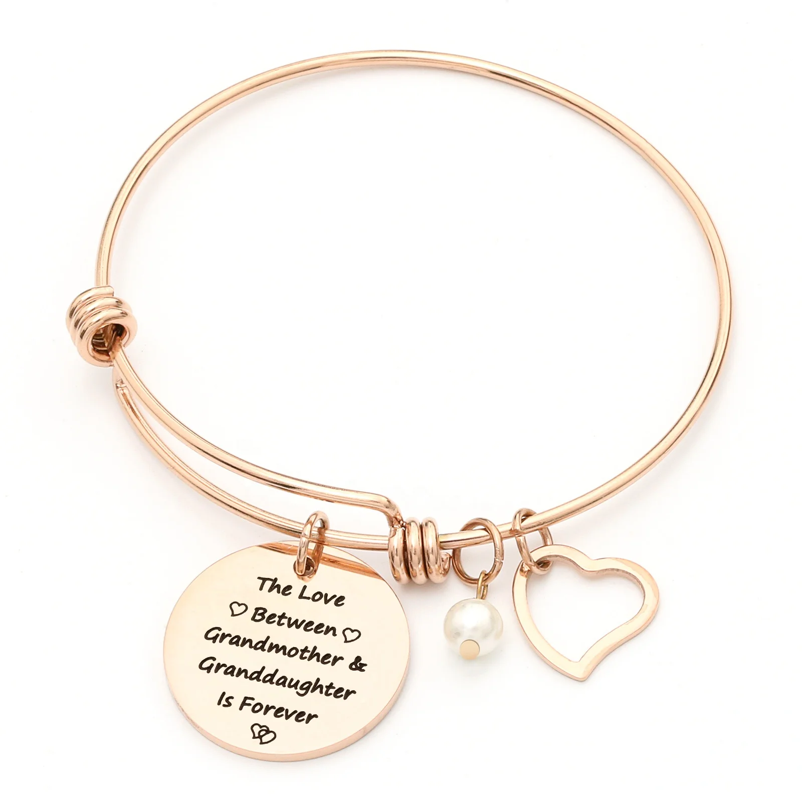 Wholesale Stainless Steel Expandable telescoping Bangle With Round plate Charm engrave Bracelet Jewelry