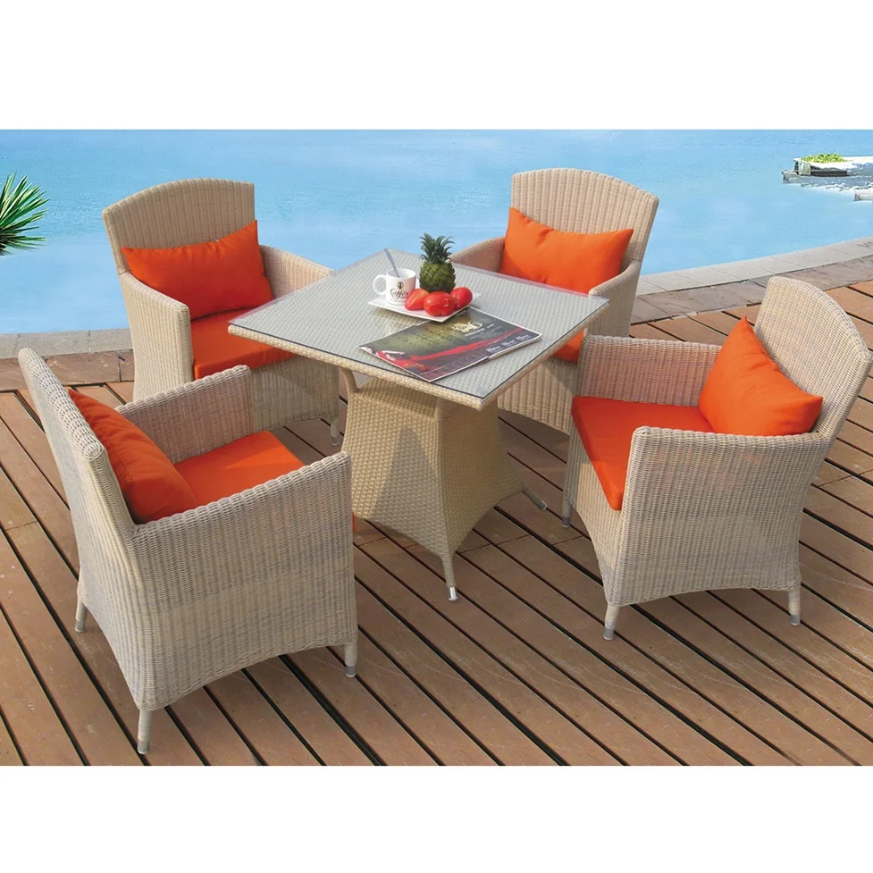 Factory price Outdoor circular round patio furniture set garden dining set rattan garden set