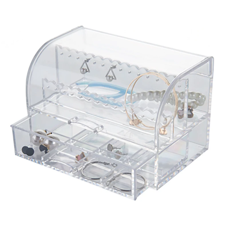 
most popular jewelry velvet necklace rack shelf organizer display acrylic earring storage box 