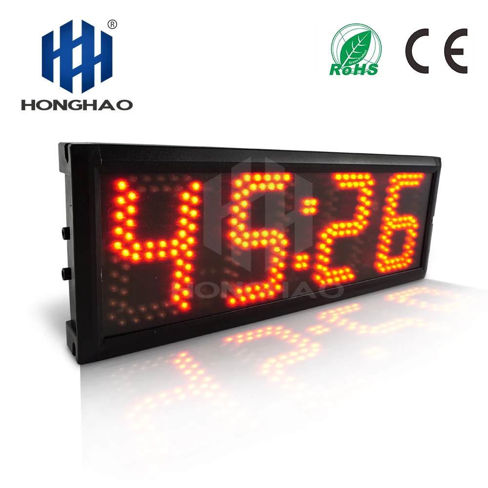 Hong hao popular 7-section high-quality stadium 5-inch 4-digit digital red indoor LED countdown timer