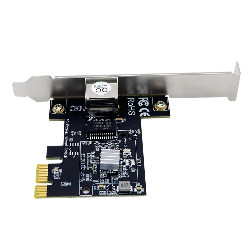 OEM One-Stop Supplier 10/100/1000M/2.5G PCI-Express RJ45 Network LAN Card Support Hardware Auto-Correction