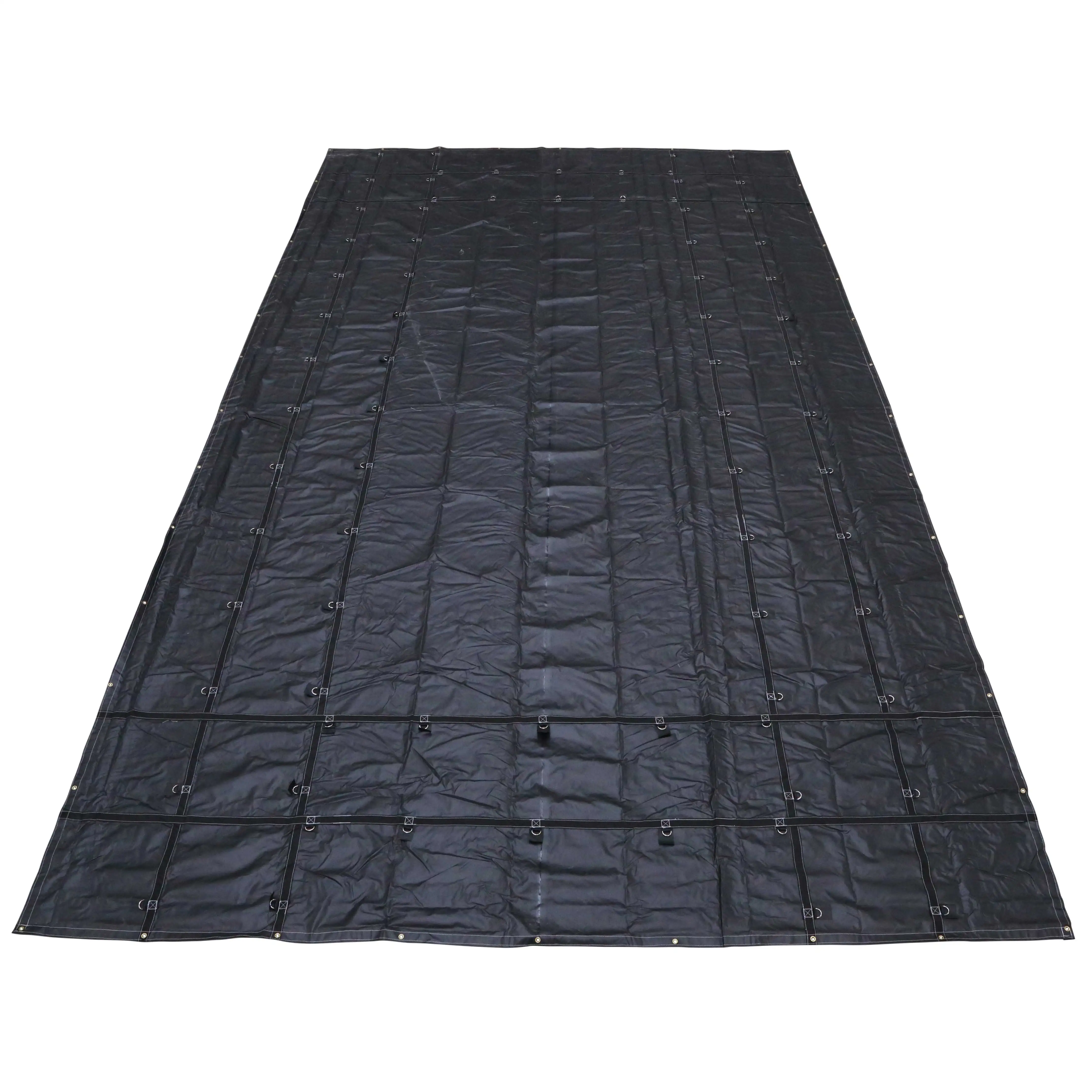 China Professional Waterproof Heavy Duty Poly Tarp Cover Black Lumber Tarp Covers outdoor transportation tarp