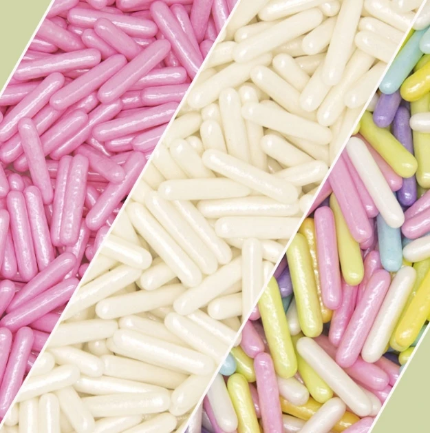 Hot Selling Christmas Color Metallic Cake Sprinkles edible Sugar Pearl Cake Decoration Baking Ingredients Sugar Rod Decoration