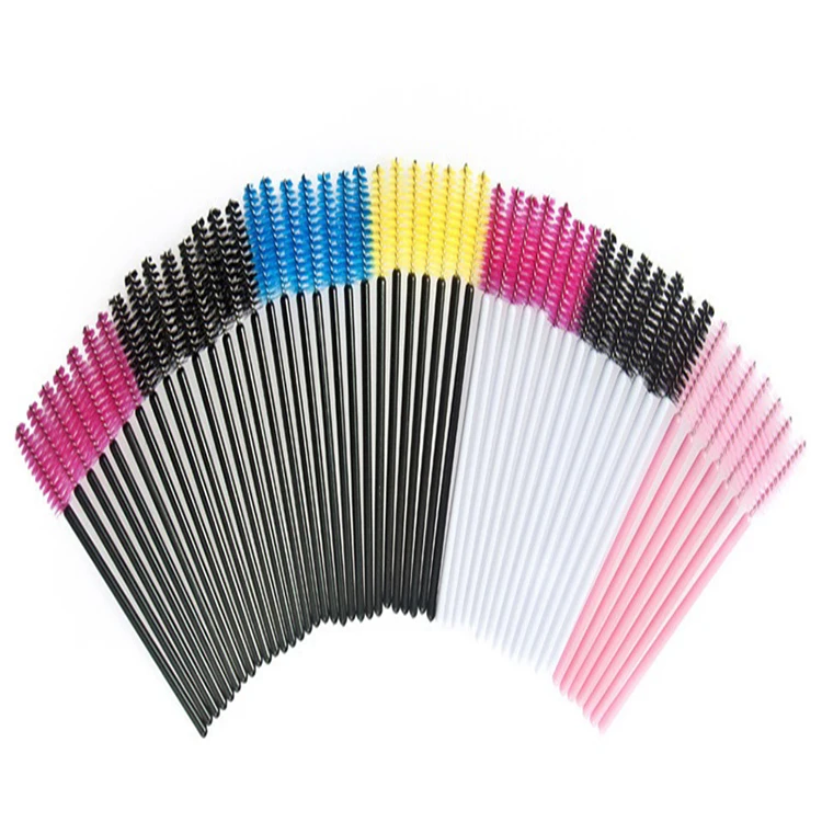 New Colorful Disposable Eyelash Mini Brush Mascara Applicator Wands Makeup Brushes