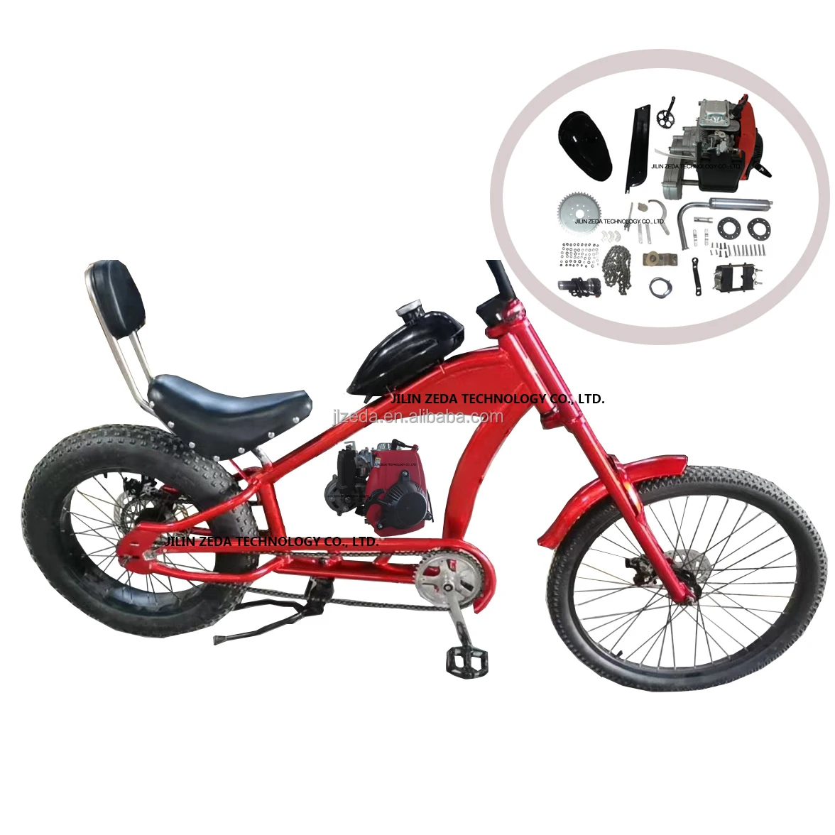 2 stroke bike engine 4 stroke 49cc Chopper bici motor gas scooter pedals chopper bike
