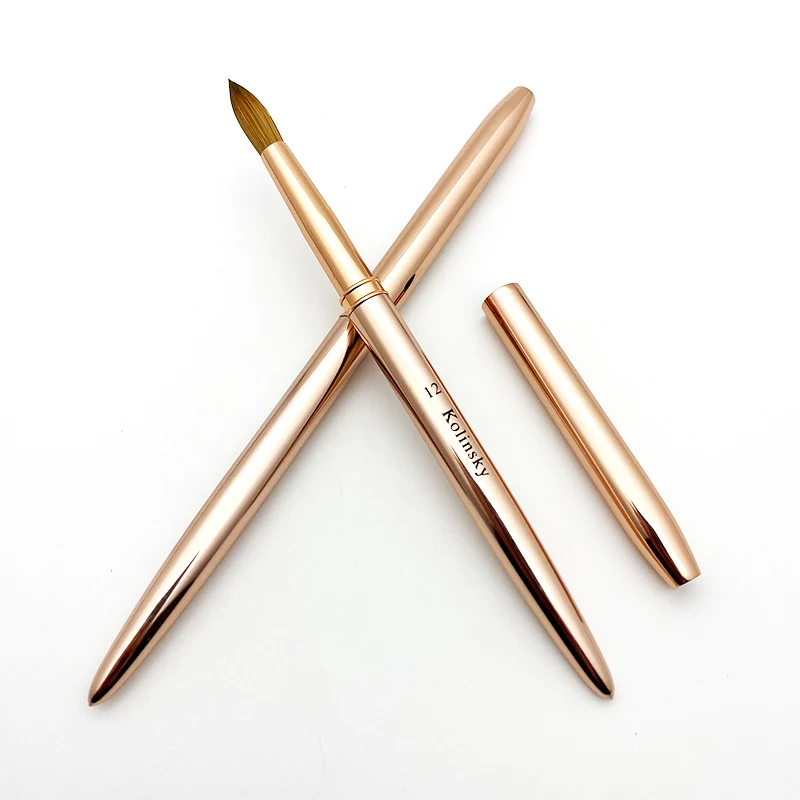 Available USA High Quality Nail Kolinsky Acrylic Brush 16 18 Fluffy Nail Brush Acrylic Powder Application