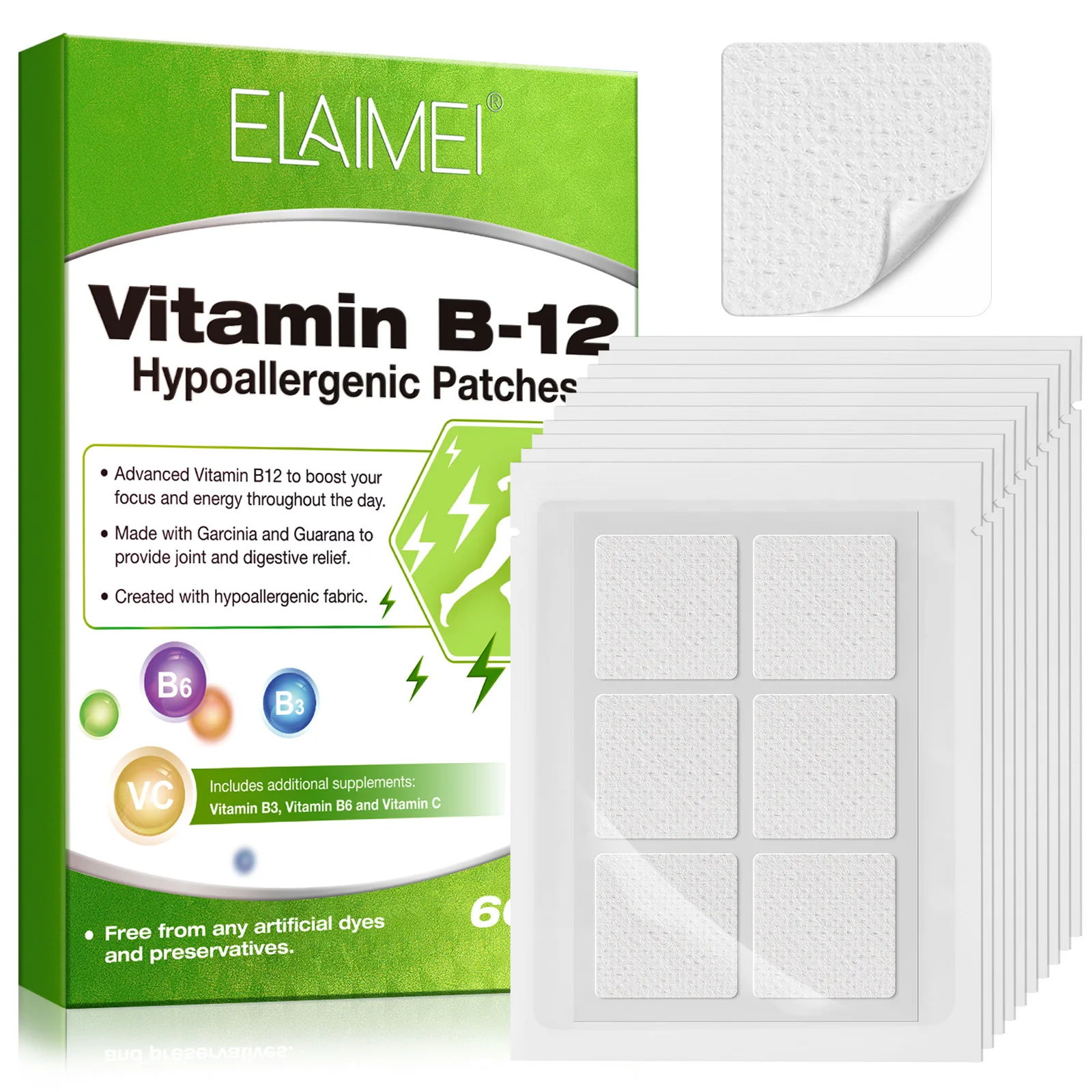 ELAIMEI Multivitamin Biotin B12 Iron Supplementation 60 Pieces best selling products 2024