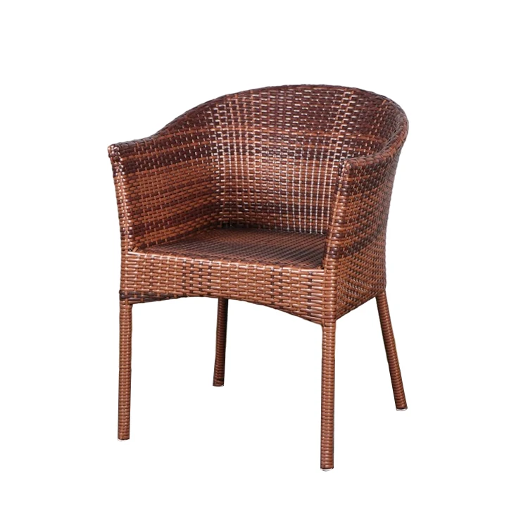 Restaurant hotel vintage rattan wood cane arm chair nordic dining chair