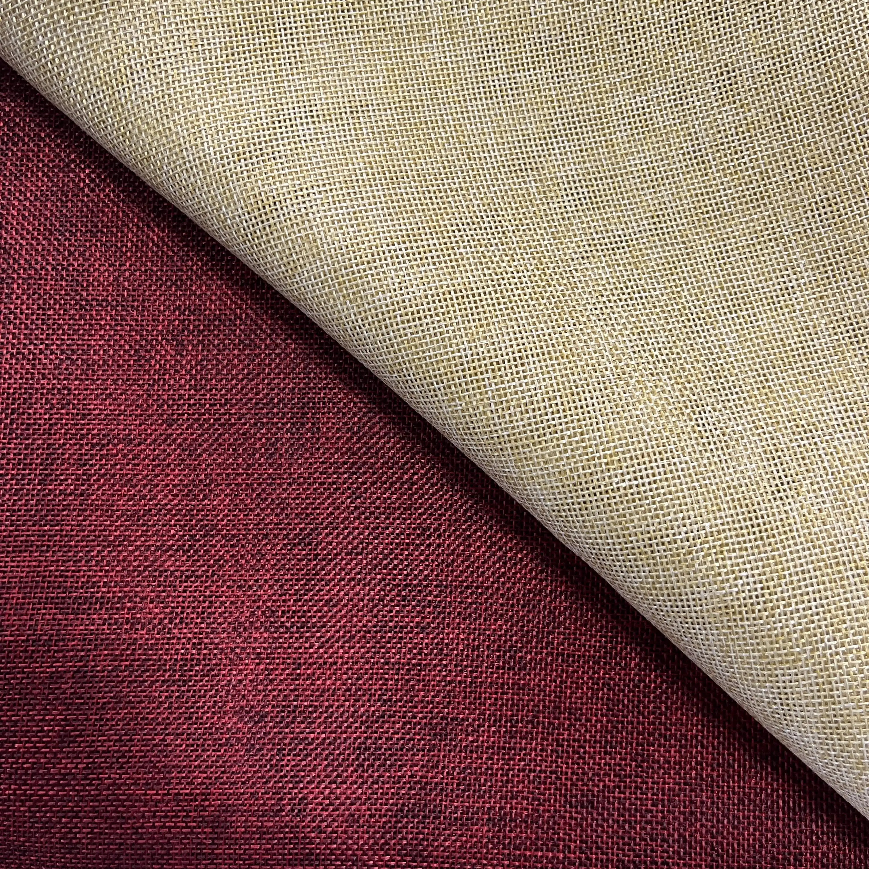 Hot Sale Poly Linen Look Voile Leda Fabric Free Sample sheer fabric High Quality curtain fabric for living room