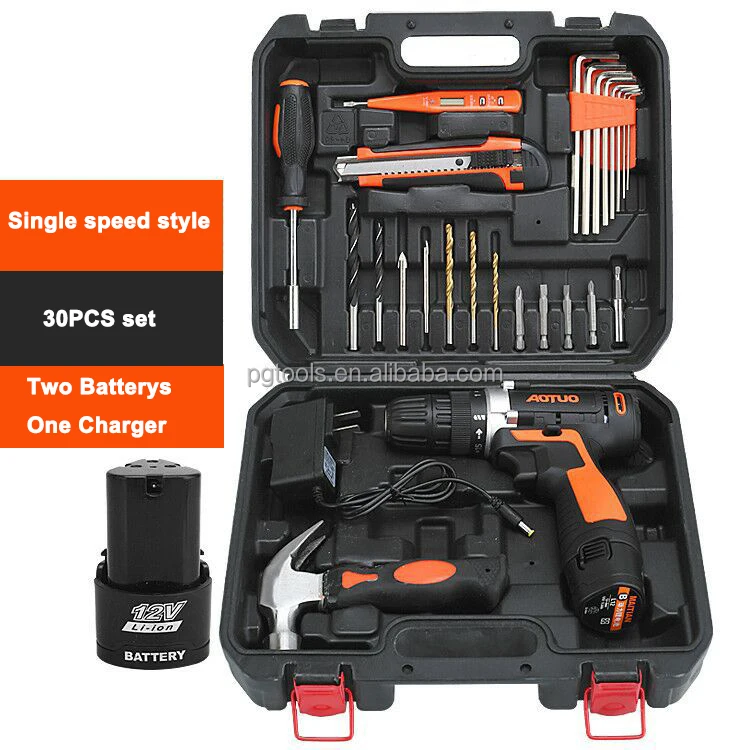 12V Rechargeable Lithium Battery Power Screw drivers Cordless Drill Multi fuction Electric Hand Drill Electric Screwdriver Kit