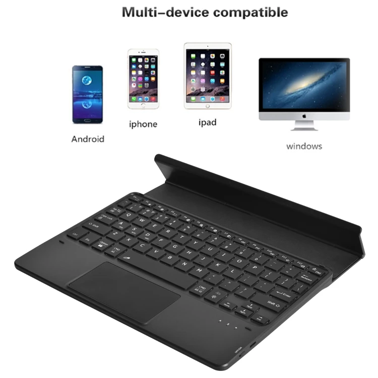 Wireless BT Backlit Trackpad Keyboard For iPad With Stand Case Compatible With IOS Android Windows Tablet Mobile Phone