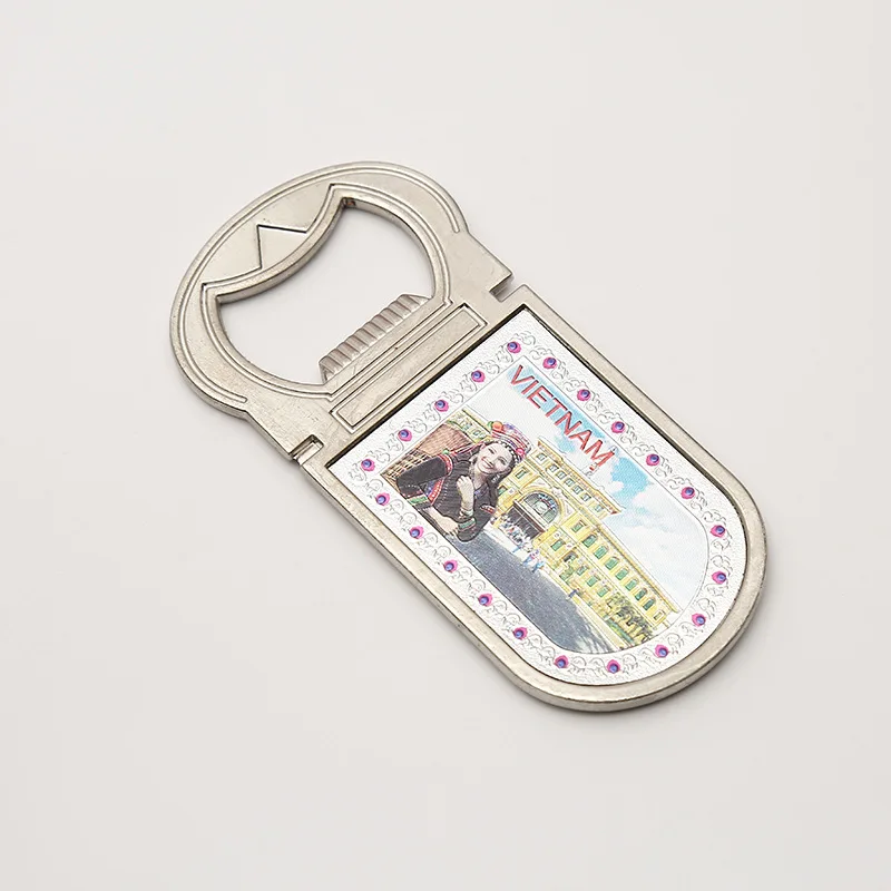 hotsale roma italy foil epoxy sticker zinc alloy metal bottle opener rubber soft refrigerator fridge magnet