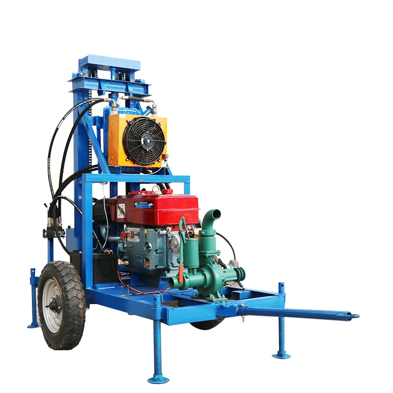 Small household diesel hydraulic drilling tools for rural wells/civilian drilling equipment