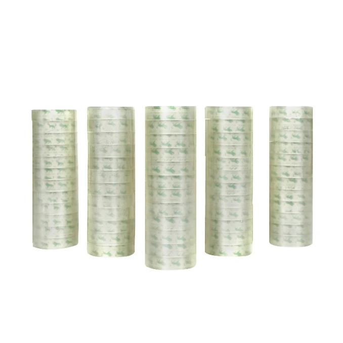 Transparent stationery tape small mini roll whole box wholesale student tape Stationery small tape