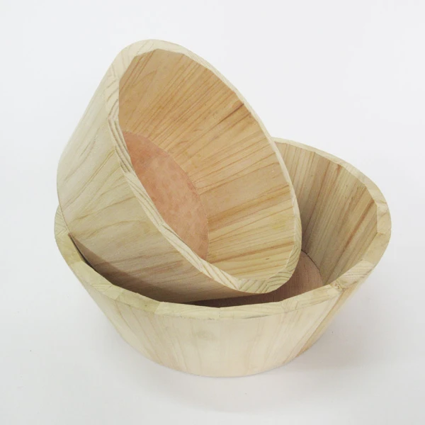 Wholesale Wooden Eco-friendly Storage Basket Wooden Bowl Cutlery Fruit And Vegetable Display Basket