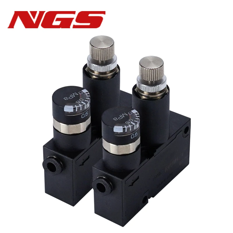High precision miniature pressure regulating valve RVUM4-4 pneumatic mini pressure reducing valve