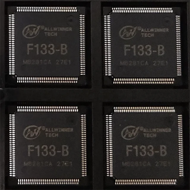 Allwinner latest video decoding processor F133-B  supporting NTSC and PAL format integrates a 64-bit processor with RISC CPU