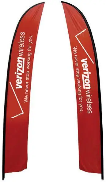 Beach Flag &Pole Base Feather Flags Banner Promotional Advertising Wind Custom Feather Knife Shape Outdoor Business Activity