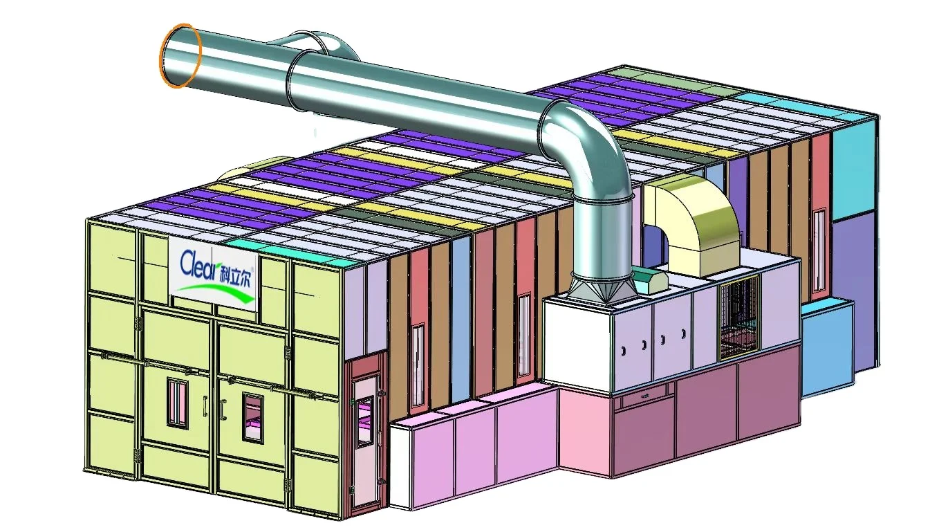 large big bus and truck spray paint booths for truck painting