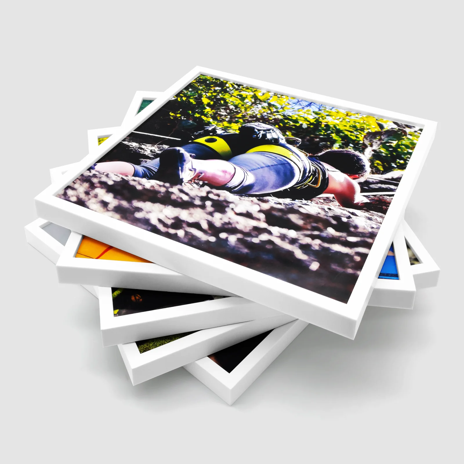 Premium Lightweight Easily Stick Square Plastic Photo Tiles For Wall Frame Picture Frame Picture