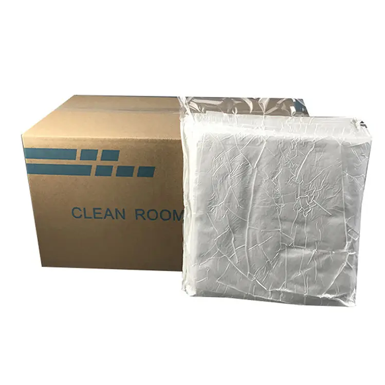 9 X 9inch Industrial Car Cleaning 230gsm Lint Free Disposable Laser Cut Dry Cleanroom Microfiber Wiper
