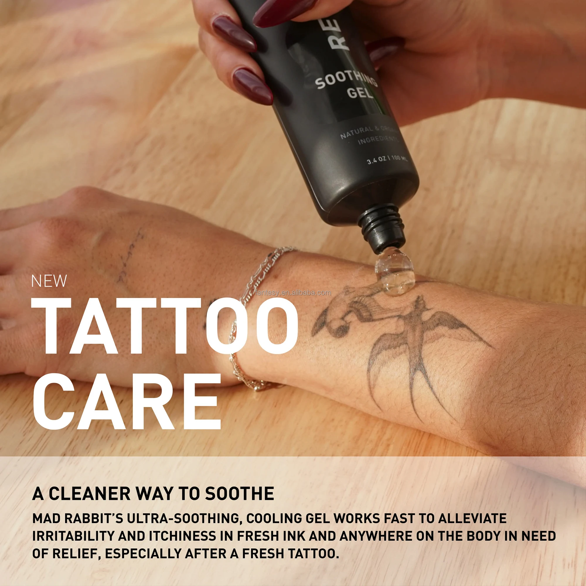 Premium Tattoo Aftercare Soothing Gel Moisturize Supplies New Tattoo Care Anti-Itch Aloe Vera Tattoo Care Gel