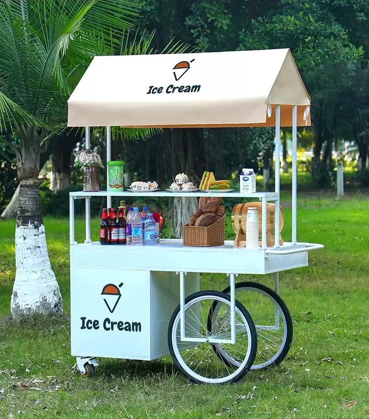 Urban Hotel Lobbies Welcome the Ice Cream Coffee Push Cart