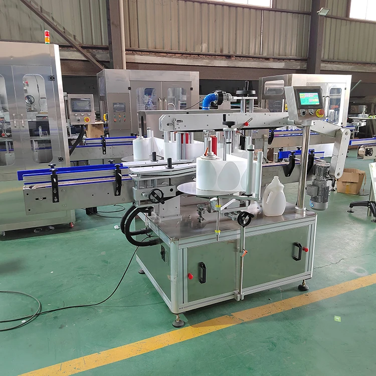 Automatic Stickers Flat Bottle Double Sided Labeling Machine For Square Bottles