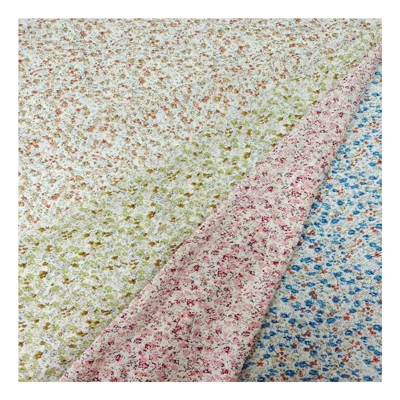 Digital Printed Jacquard Ground Chiffon Dress Shirt Blouse 100%polyester Fabric