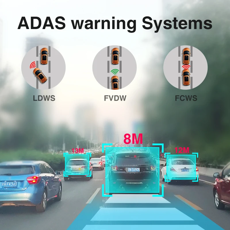 Phisung P70 12inch Android 8.1 ADAS Mirror 4G Car DVR With GPS Navigation and WIFI BT 2G+32G