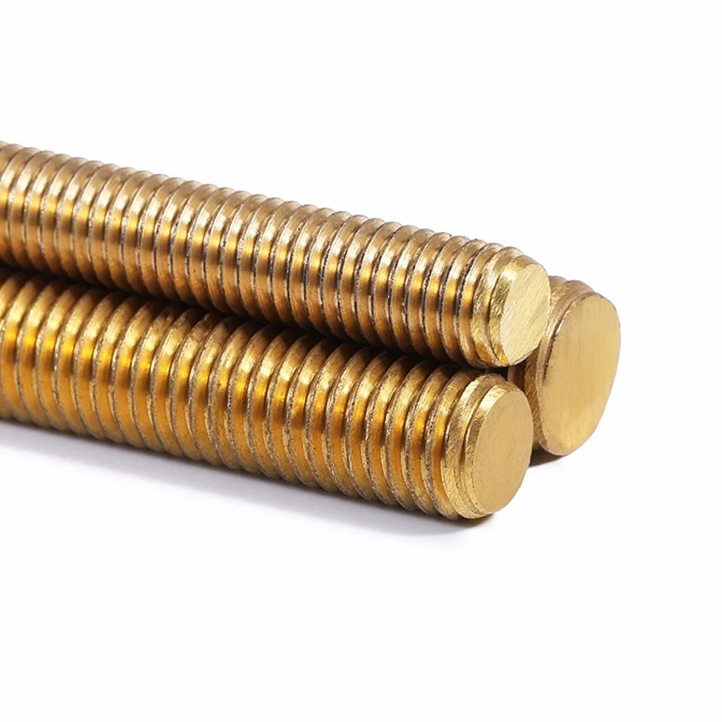M3 M4 M5 M6 M8 M10 H59 H62 Brass Copper Bronze Plain Nickel Plated Tin Plated Thread Rod Threaded Bar DIN975