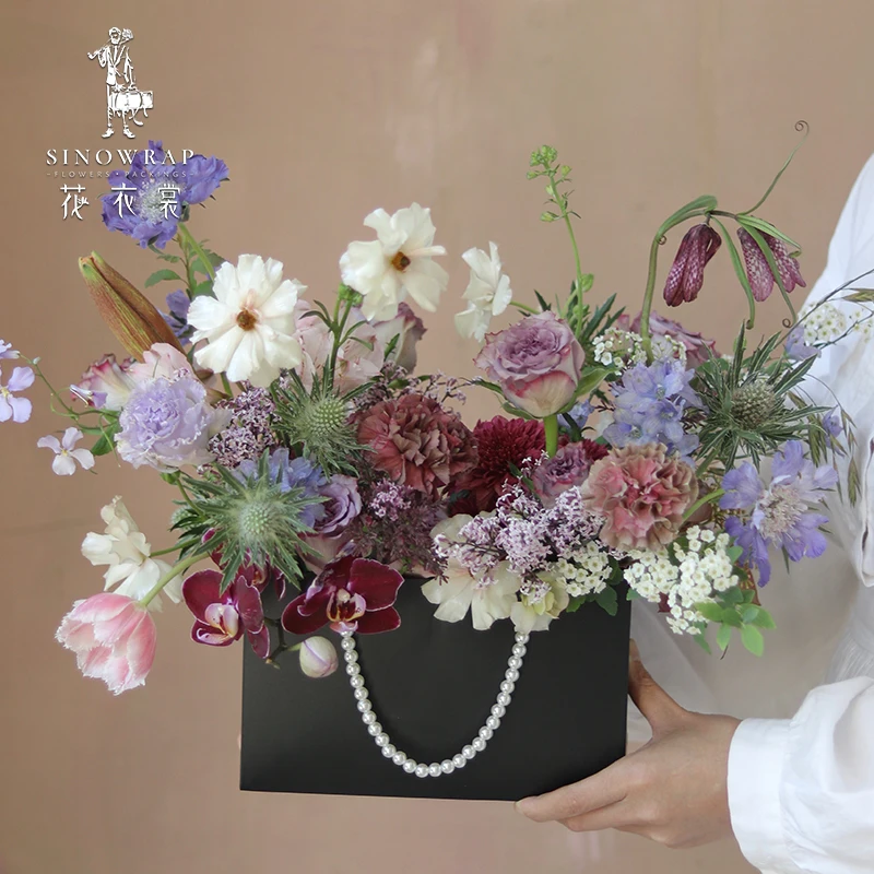 
High Quality 250 grams Waterproof Colorful Bouquet Packing Fresh Flower Paper Bag 