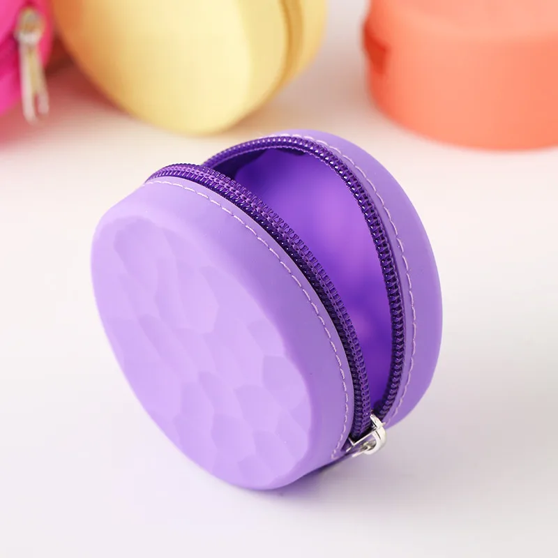 Wholesale Round Coin Bag Portable Waterproof Silicone Change Purse for Kids and Girls