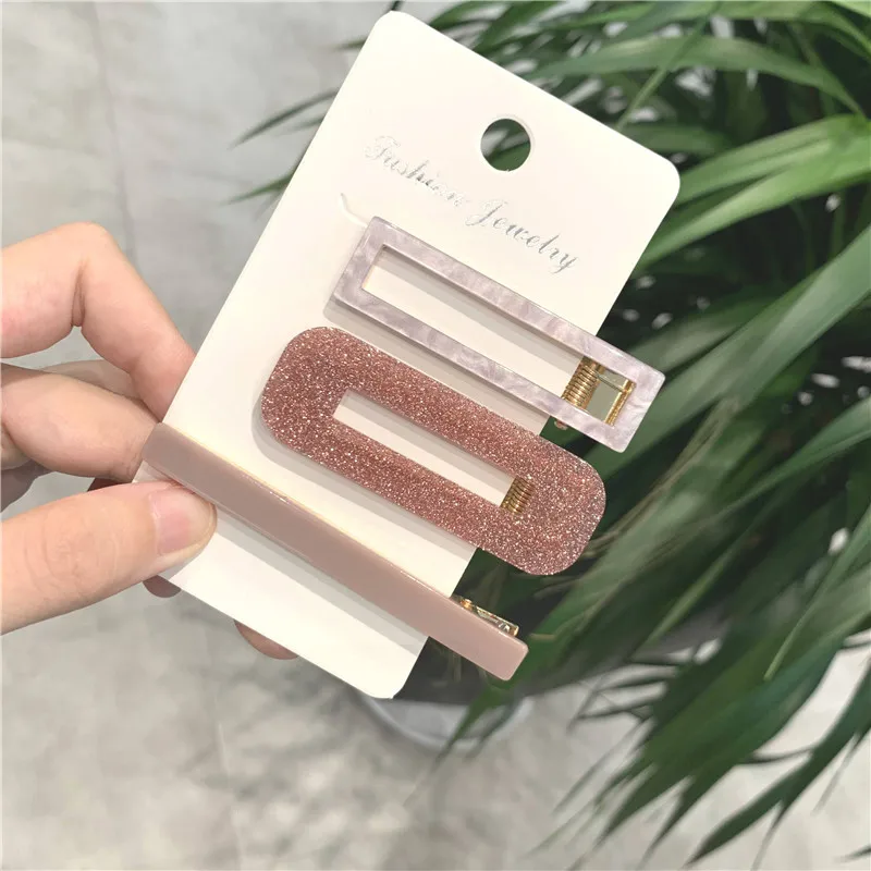 Hot sale Hairpin candy color bangs clip headwear girl simple hairpin cute side clip duckbill clip