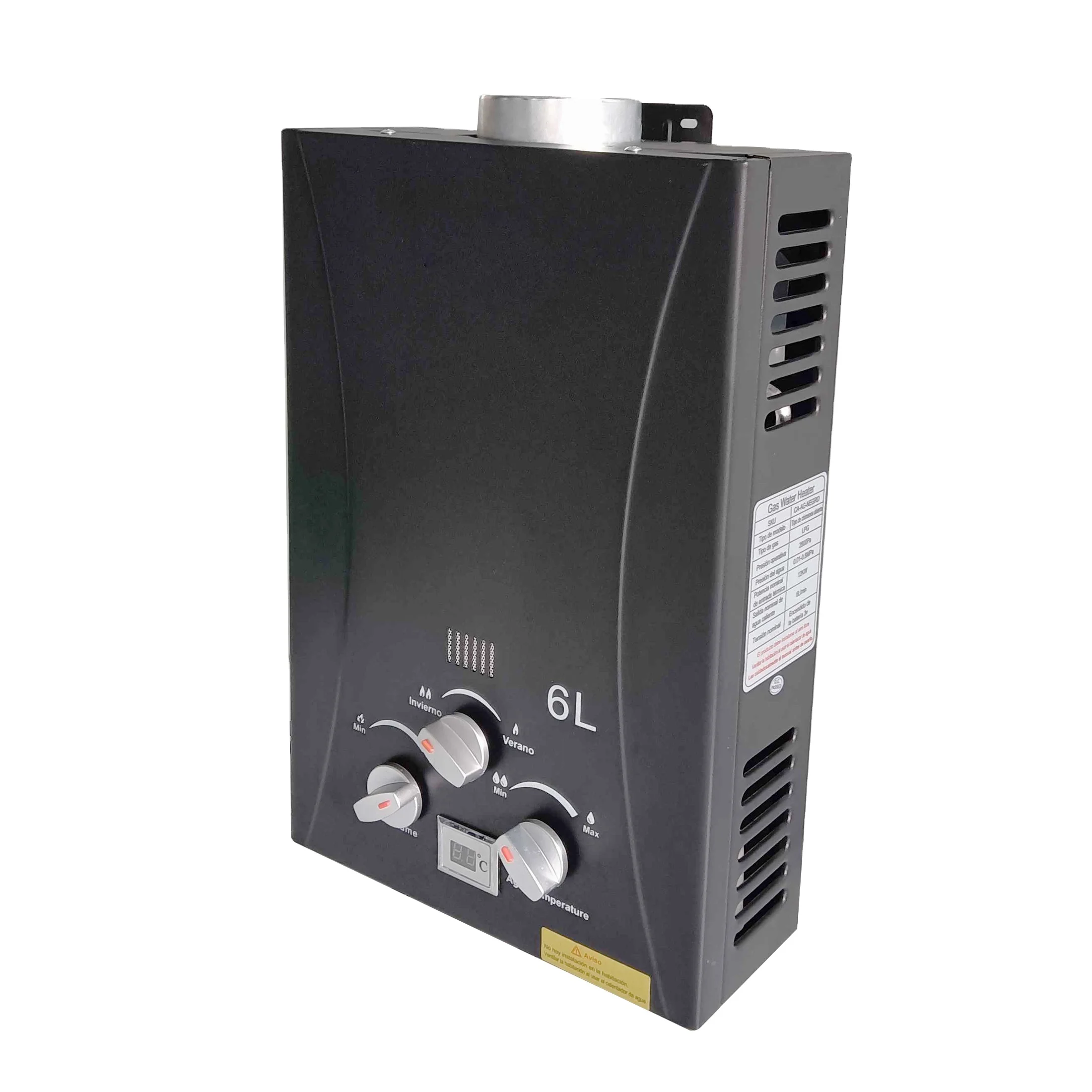 Factory custom cheap 6L 8L gas water heater Household gas geyser outdoor straight aluminum heat exchanger
