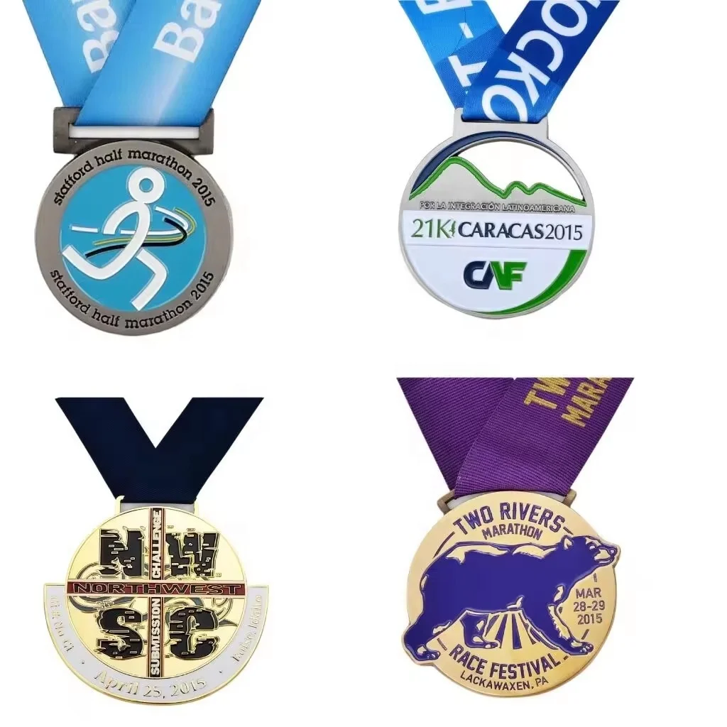 hot sale  custom medal free engraving logo campaign festival event carnival medals with custom ribbon