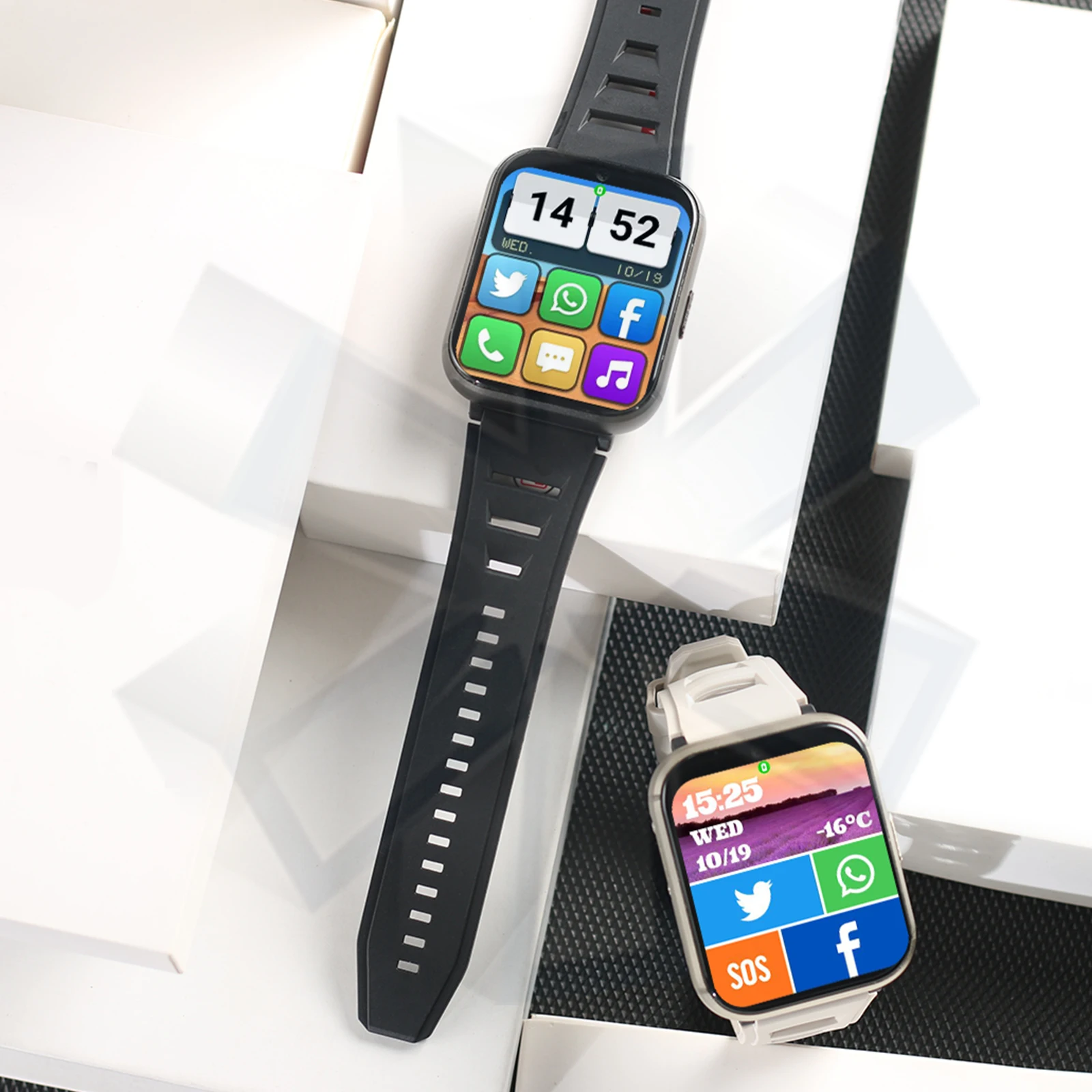 Hot Selling Android Smart Watch 4g Sim Card Men Women Waterproof Wifi Gps Q668 4g  Smart Watch  With Camera