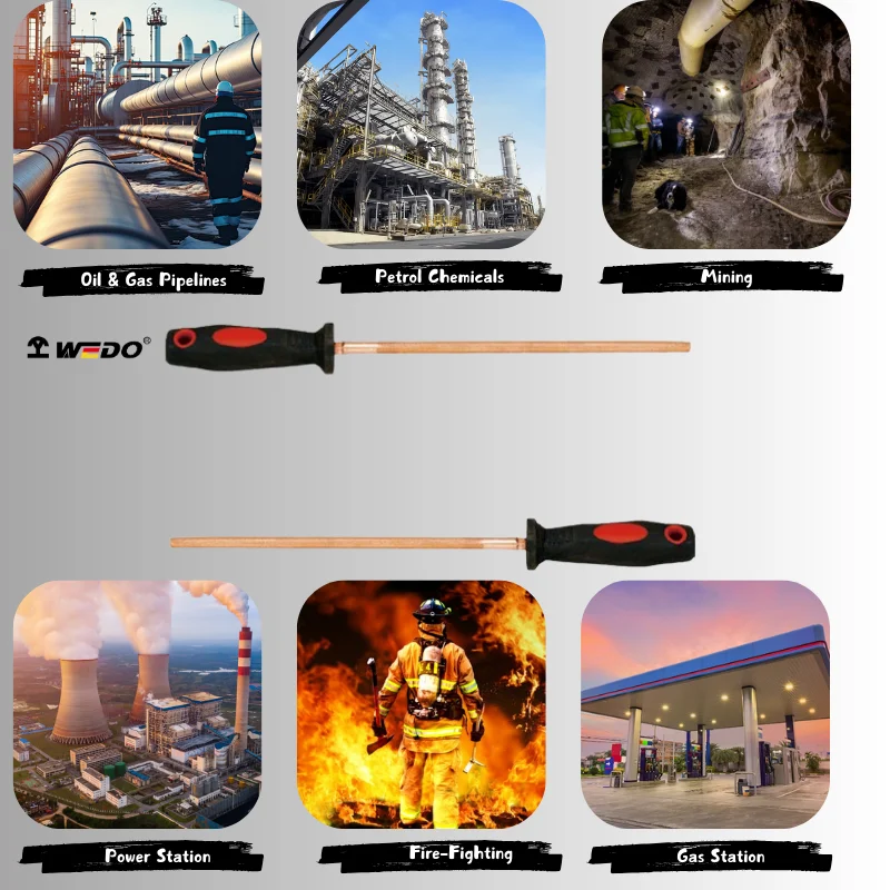 WEDO BAM ATEX FM Certificate Non-sparking Aluminium Bronze Beryllium Copper Round File