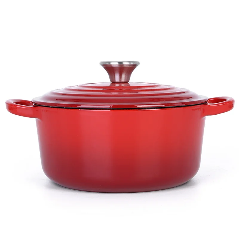 7 Piece Set Kitchen Enameled Dutch Oven Cast Iron Cookware Casserole Cooking Soup & Stock Pots And Pans Set