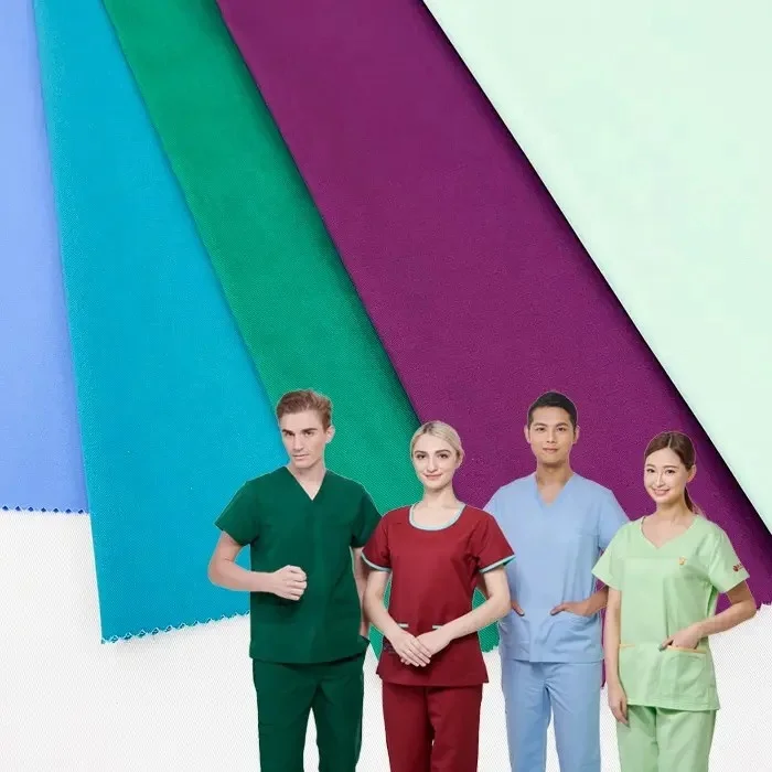 Тканый текстиль twl Tc Polycotton полиэстер/хлопок больница Врач Медсестра медицинская форма скрабы ткани от поставщика