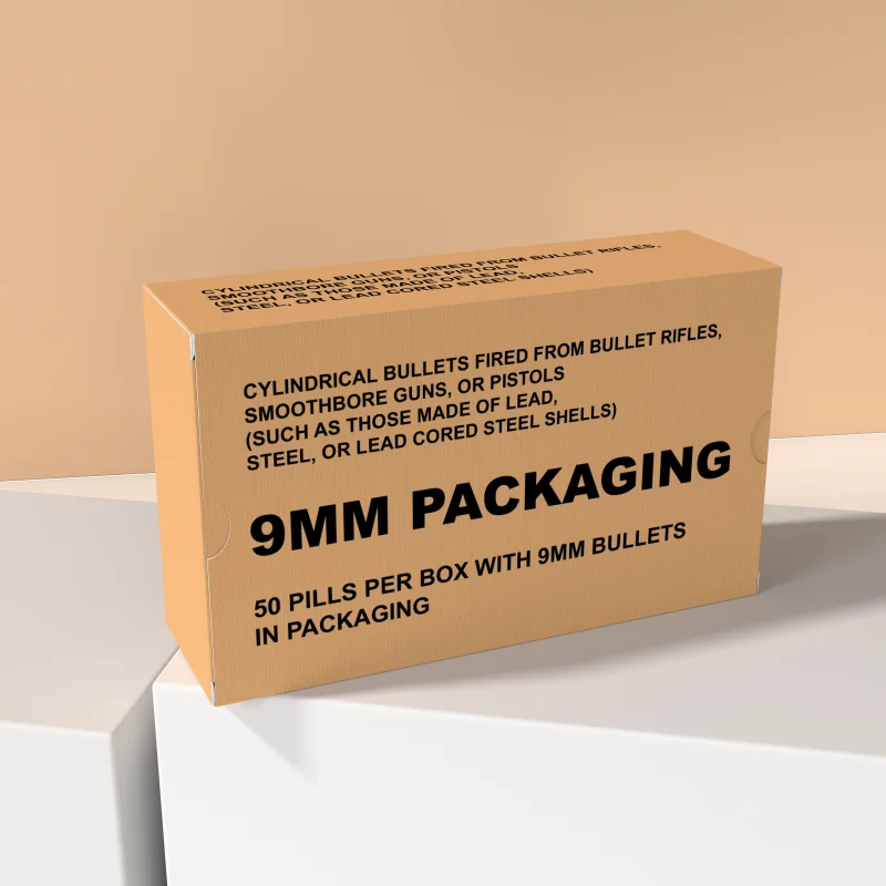 Factory Cheap Price Custom Design 9mm Ammo Packaging Box With Ammo Tray Bullet Kraft Paper Packing