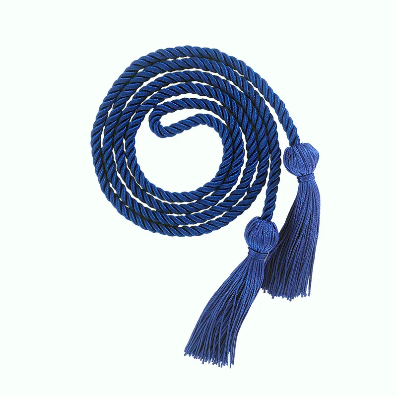 Wholesale Royal blue/Red/Orange Graduation Honor Cords Polyester Graduation Tassels Honor Cord For college students
