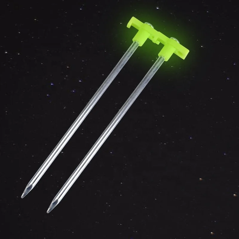 AceCamp glow in  dark steel tent pegs tent stakes for  backyard garden Outdoor Tent Camping Fishing Hunting Hiking Backpacking