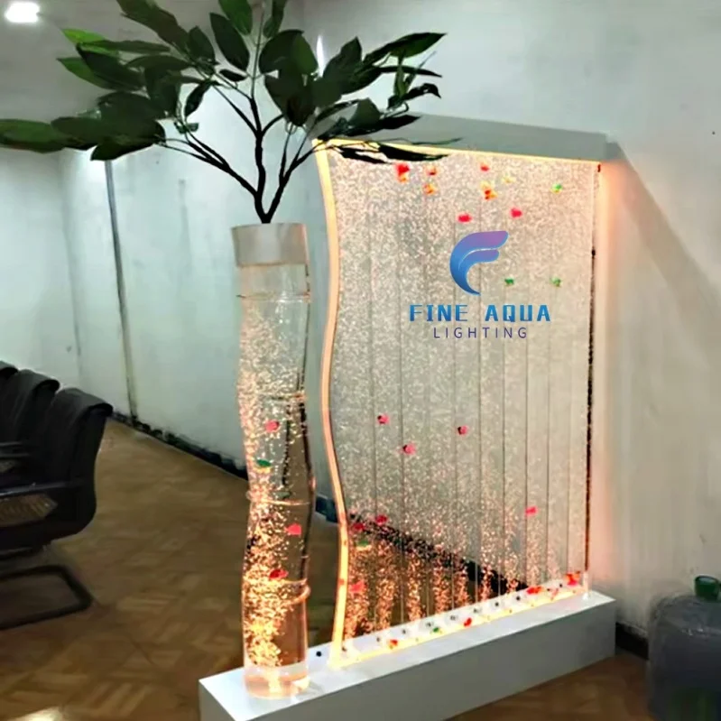 Direct selling LED lighting furniture coconut acrylic bubble screen wall room decoration