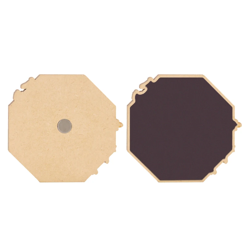 New style laser cutting wood fridge magnet customised UV printing wooden hexagon fridge magnet