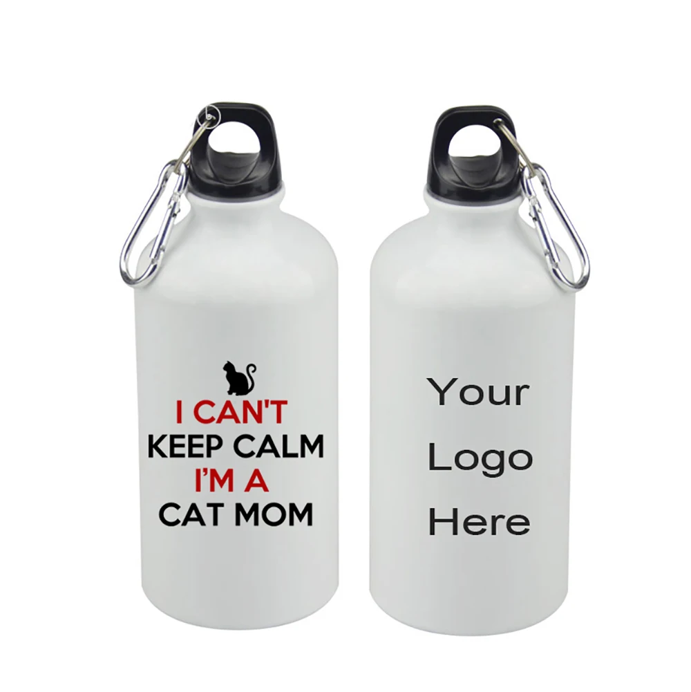 Customized 500ml sublimation aluminum water bottle with custom logo heat printing