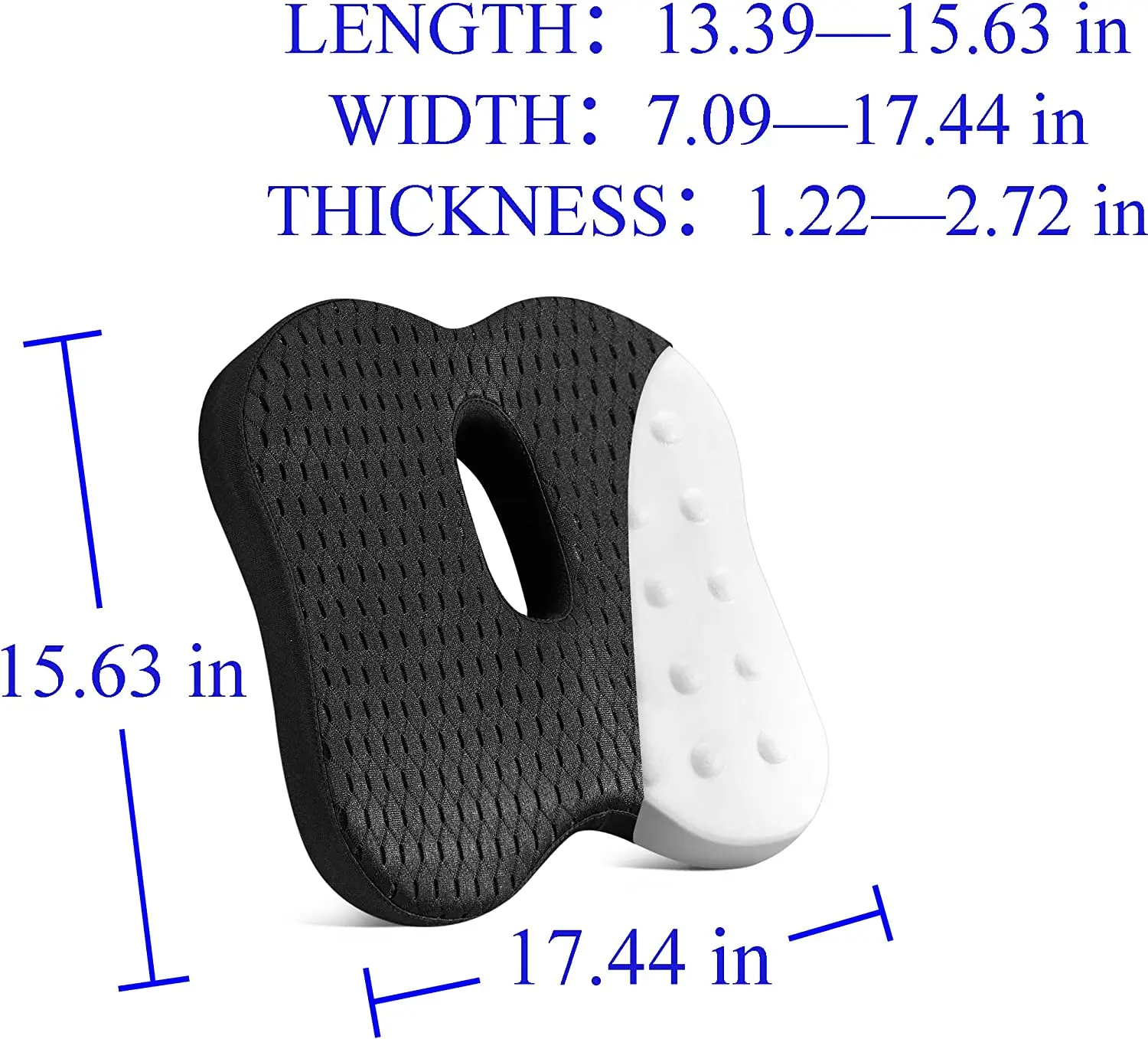 Memory Foam Seat Cushion for Office Chair and Car Seat Driver- Anti-Slip and Breathable Design - Butt Seat Pillow for Sciatica